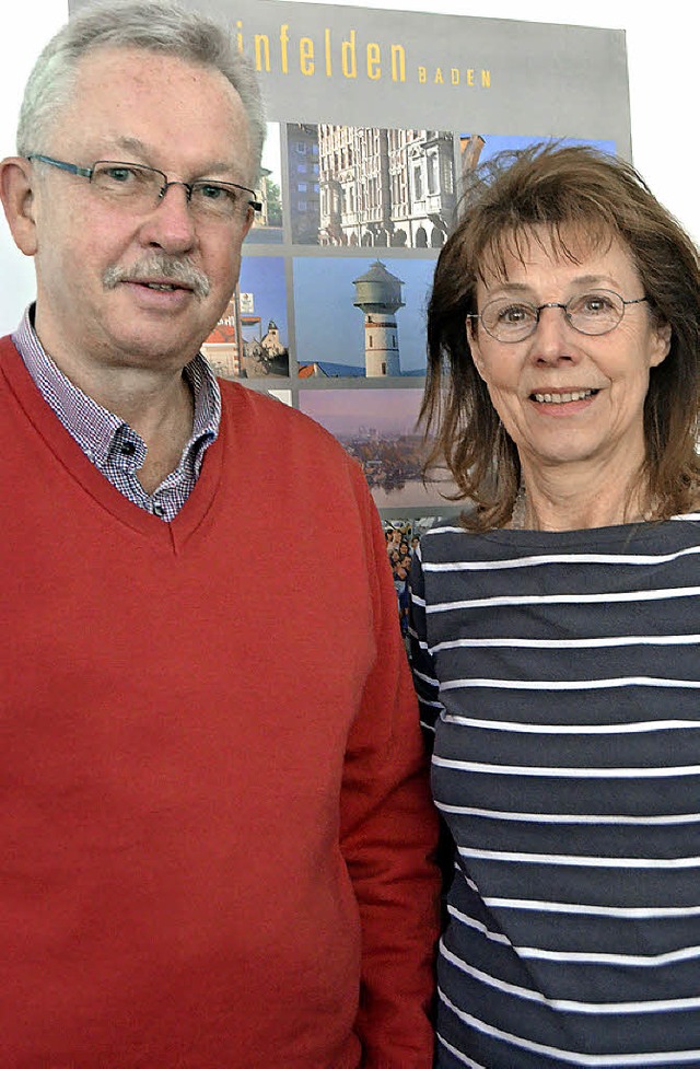 Eckhard Mikuszies und Gabriele Birlin-...r setzen sich fr Stadtfhrungen ein.   | Foto: Ingrid  Bhm-Jacob