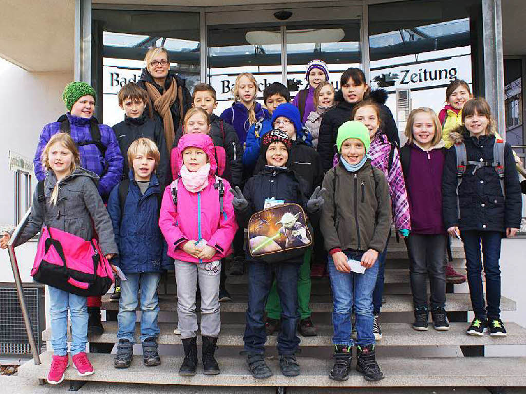 Die Pinguine Klasse der Hermann-Brommer-Schule Merdingen mit ihrer Lehrerin Frau Lara Loth