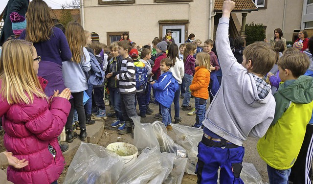 So viel Mll! Die Schler sind aber stolz auf ihre Arbeit.  | Foto: Privat