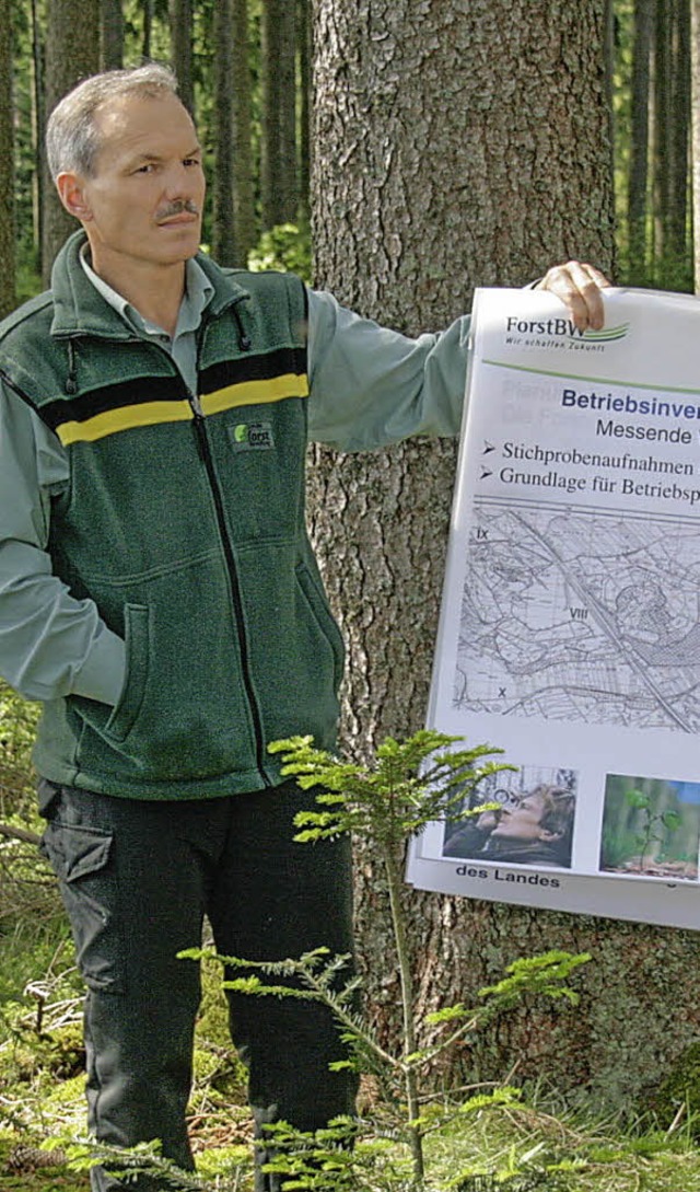 Friedrich Hugel hat die langfristige E...  des Waldes in Grafenhausen im Blick.  | Foto: Chris Seifried