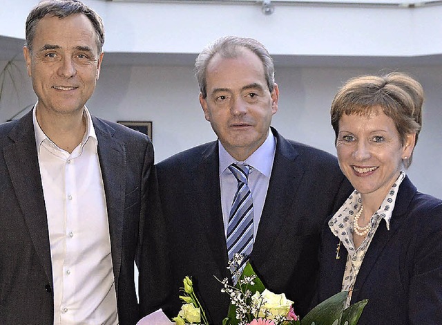 Guy Morin, Jean-Marc Deichtmann (Mitte) und Marion Dammann.   | Foto: Annette Mahro