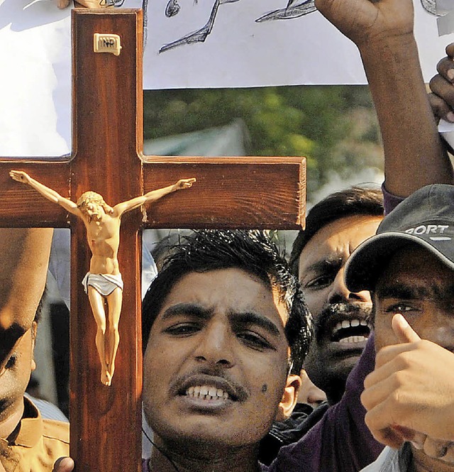 Christen trauern in Karatschi.   | Foto: dpa