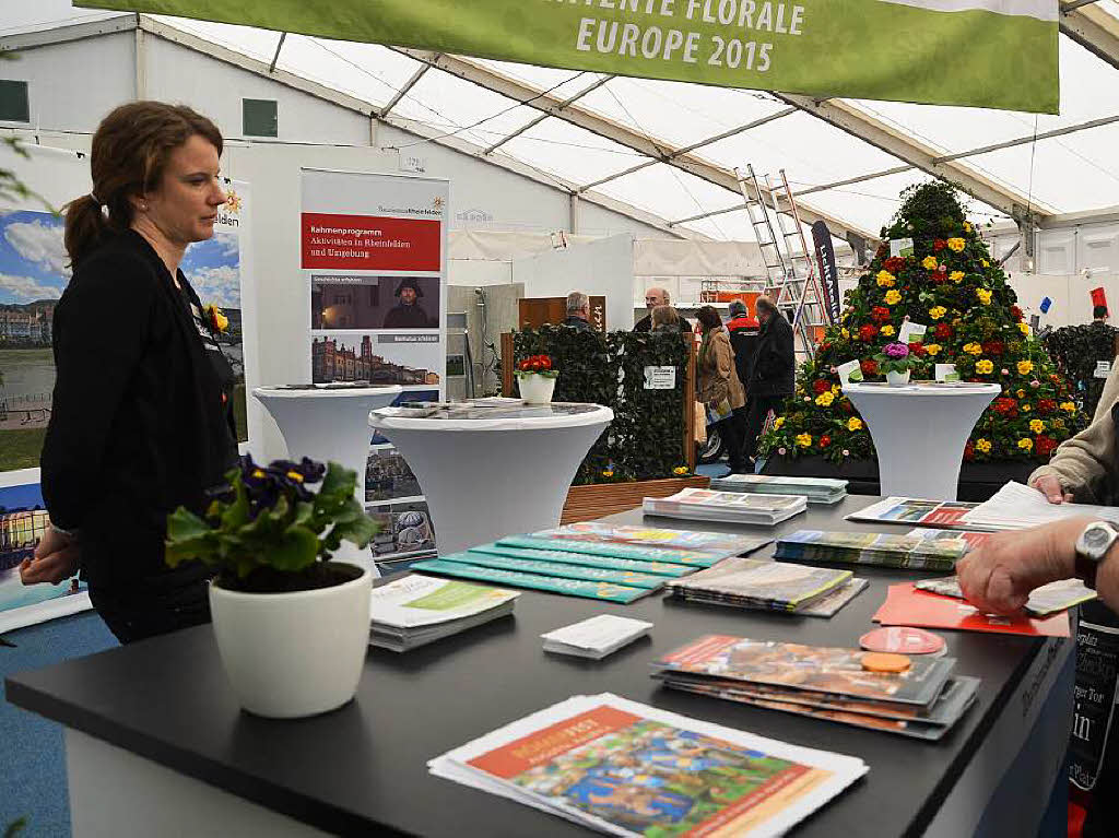 Impressionen vom Auftritt der Gemeinden Rheinfelden, Rheinfelden/Schweiz und Grenzach-Wyhlen an der Regio-Messe