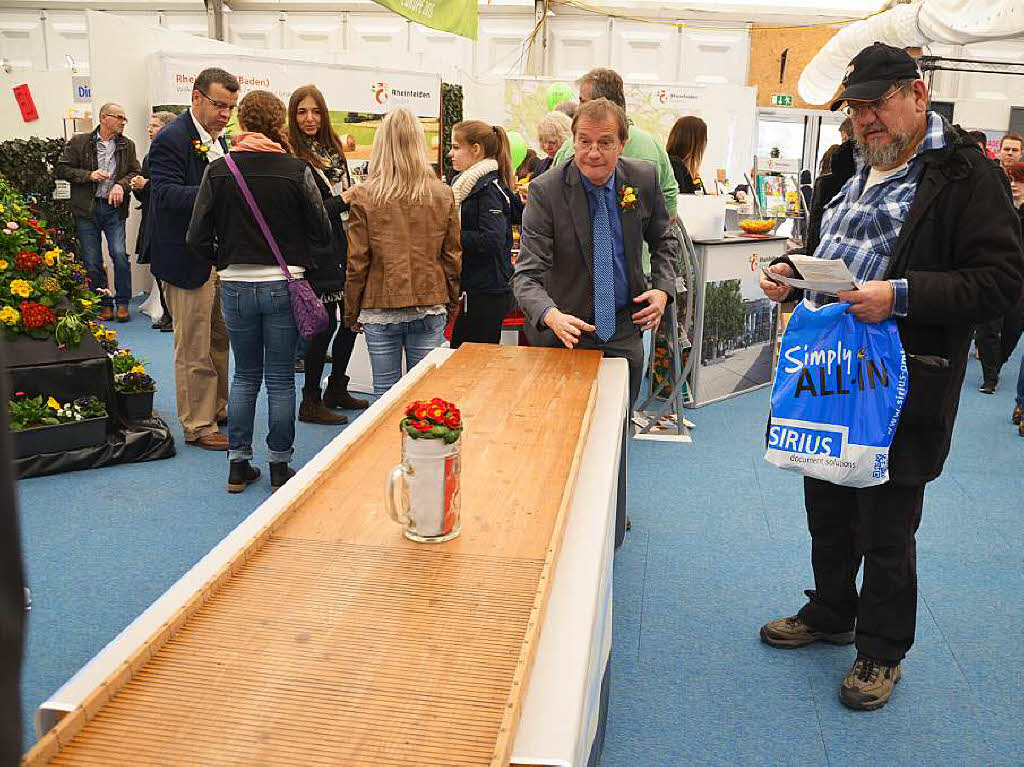 Impressionen vom Auftritt der Gemeinden Rheinfelden, Rheinfelden/Schweiz und Grenzach-Wyhlen an der Regio-Messe