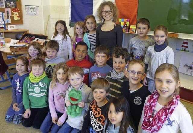 Fit in Franzsisch: Die Klasse 2 der G...sel mit ihrer Lektorin Chlo Ribreau    | Foto: Anne Freyer