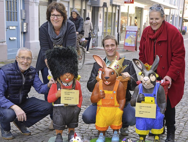 Auf Hasenjagd geht&#8217;s zu Ostern in der Innenstadt.   | Foto: Sylvia-Karina Jahn