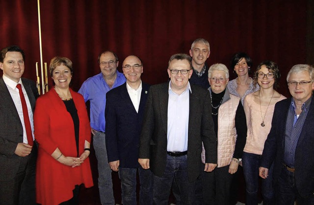 SPD unter sich: Bundestagsabgeordneter...ar Klausmann (von links nach rechts).   | Foto: Roland Gutjahr