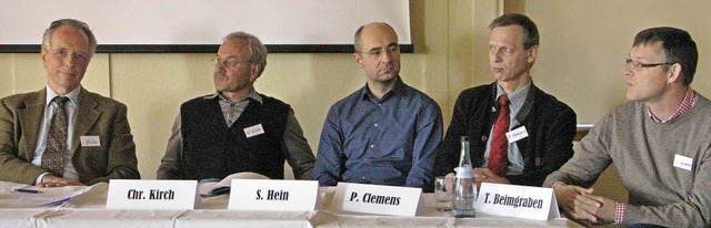 Helge von Gilsa,  Christian Kirch,  Se...den Argumenten fr und gegen die Jagd.  | Foto: Ulrike Spiegelhalter
