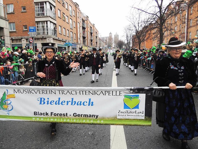 Trachtenkapelle Biederbach beim St.-Patricks-Day in Dublin.  | Foto: Kurt Meier