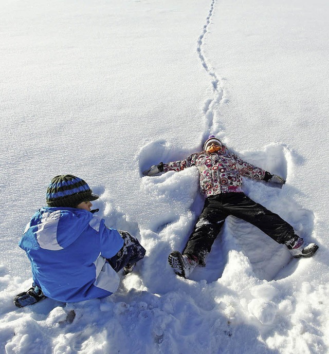 Ein Schneeengel beispielsweise knnte eine Erinnerung an den Winter ein.   | Foto: HTG