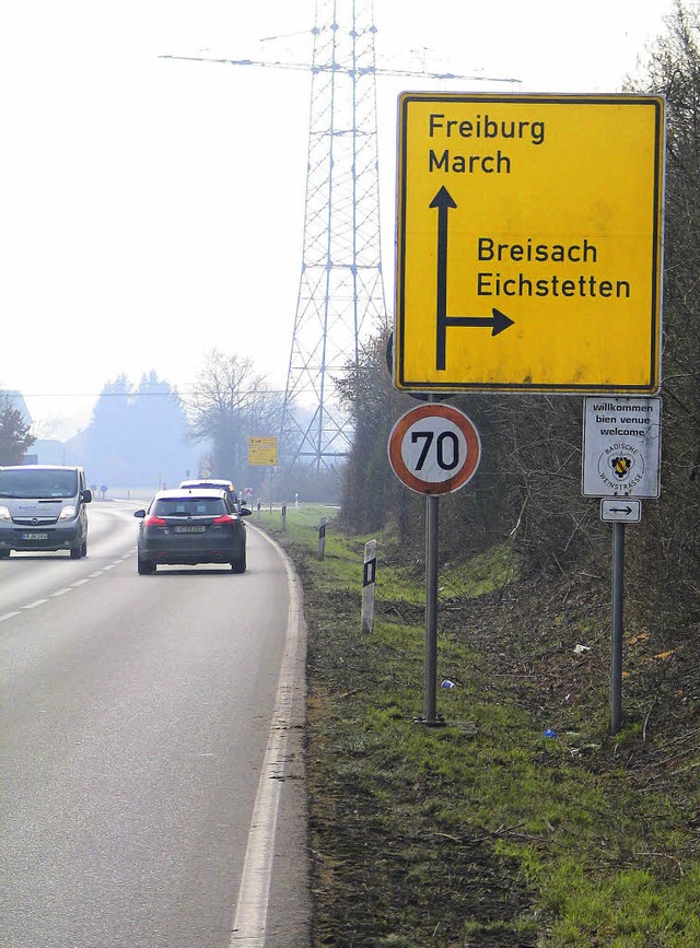 Verkehrslenkung nach und um Eichstetten  | Foto: Gustav Rinklin