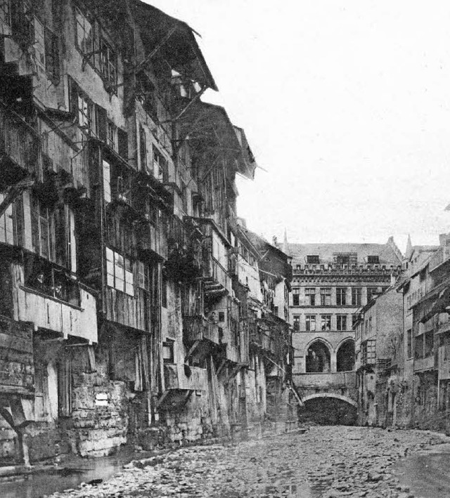 Bis Ende des 19. Jahrhunderts flossen ...n wie Typhus und Cholera gefhrdete.    | Foto: Staatsarchiv Basel/Benedikt Wyss