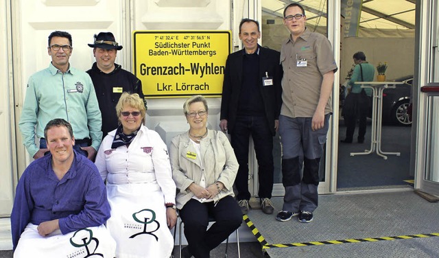 Auf der Regio-Messe: (unten von links)... Grimm, Tilo Kratz, Stefan Schlageter   | Foto: ZVG