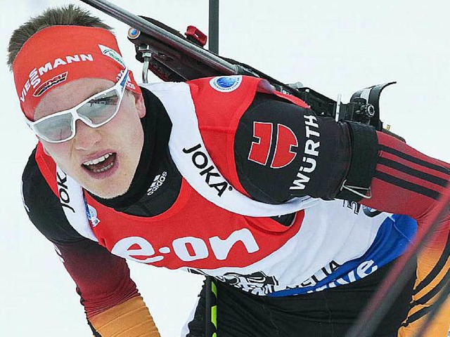 Erstmals unter den Top drei bei einem Einzel-Weltcup: Benedikt Doll aus Breitnau  | Foto: dpa