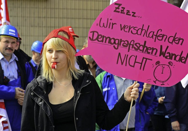 Protest vor den Toren von Solvay (frhere Rhodia) in Freiburg  | Foto: Ingo Schneider