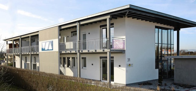 <ppp>  Balkone prgen das Gebude von Via Bau in Eimeldingen.  </ppp>  | Foto: Stephan Rossbach