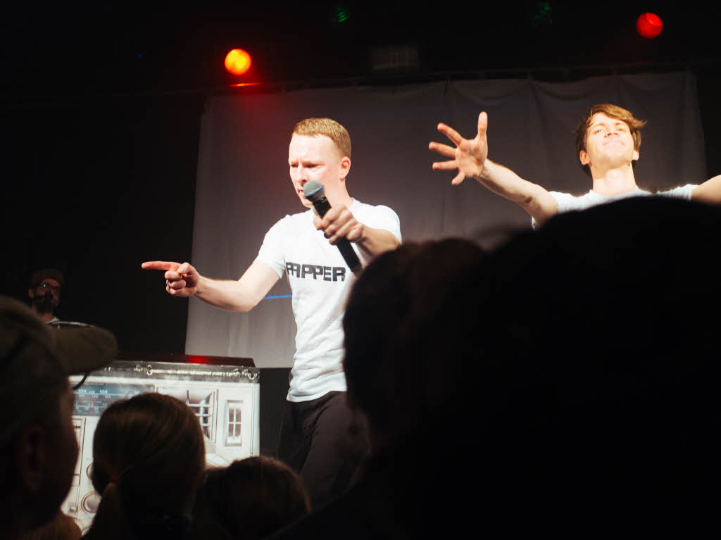 HipHop fr Kinder: Das Hamburger Trio Deine Freunde in Freiburg.