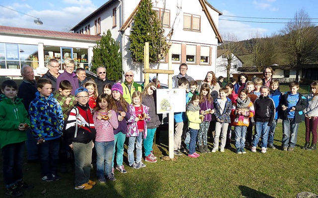 Zusammen mit dem Schwarzwaldverein Ort...ertklssler drei Traubeneichen im Ort.  | Foto: zvg