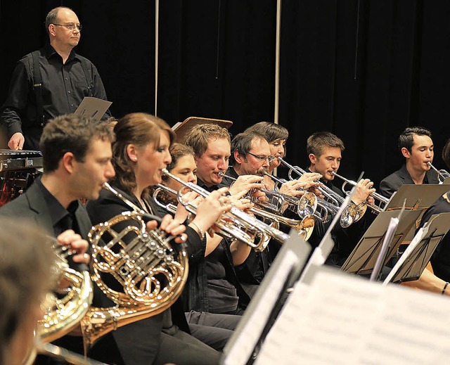Nicht nur die Musiker an Trompete und ...rskonzert des Mahlberger Musikvereins.  | Foto: S: Decoux-Kone