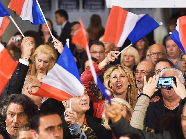 Vielerorts in Frankreich &#8211; wie h...te der Front National. Auch im Elsass.  | Foto: AFP