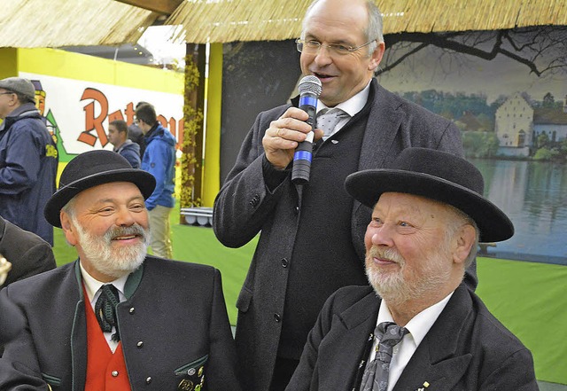 Messechef Uwe Claassen, hier bei der E...t der Regio-Messe 2015 hoch zufrieden.  | Foto: Barbara Ruda