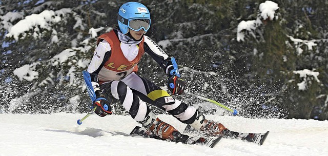 Erst die lteren konnten ihre Zeit unt...inia Horning vom Ski-Club Muggenbrunn   | Foto: Horning-Wiesler