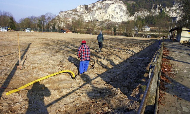 Eher einem  Spargelacker als einem Fu...t derzeit der Sportplatz es SV Istein.  | Foto: VictoRia Langelott