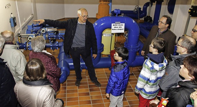 &#8222;So wird die Wasserversorgung ge...e Fragen im Wasserspeicher Tretenhof.   | Foto: heidi fssel