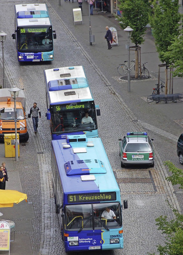Einigkeit herrscht, dass der Bus-Konvo... Hauptstrae aufgelst werden sollte.   | Foto: Archivfoto: Seller