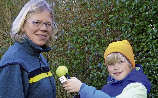 Mattis Schmalfu interviewt Frsterin Nicole Schmalfu   | Foto: Privat