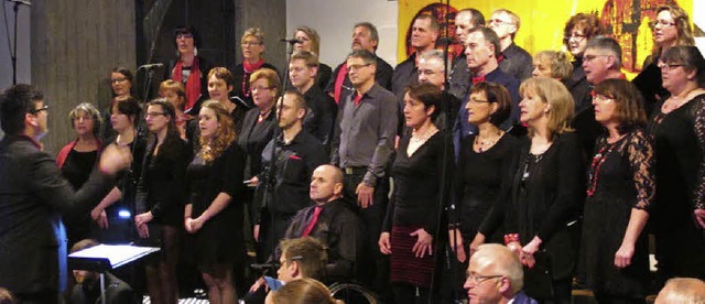 Ein furioses Konzert in der Kirche: De...terten beim Jahreskonzert die Zuhrer.  | Foto: Jutta Schtz