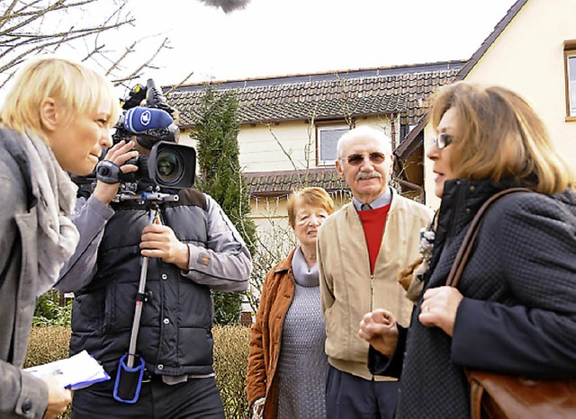 Landeschau unterwegs: SWR-Filmemacheri... Schulthei zur Siedlungsgeschichte.    | Foto: Bergmann