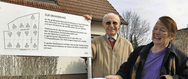 Eine Gedenktafel erinnert seit Kurzem ...edlungskind&#8220;  Heiderun Gdrich.   | Foto: Robert Bergmann/Privat