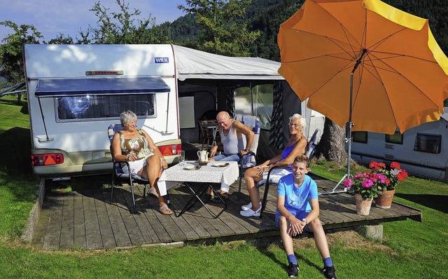 Campingplatz &#8222;Schwarzwaldhorn&#8...bunden sind die Camper in Simonswald.   | Foto: Horst Dauenhauer