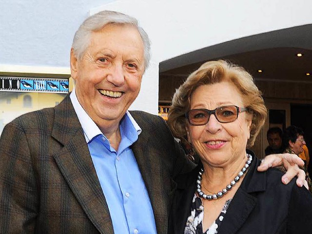 Karl Moik (mit seiner Frau Edith) 2014   | Foto: dpa