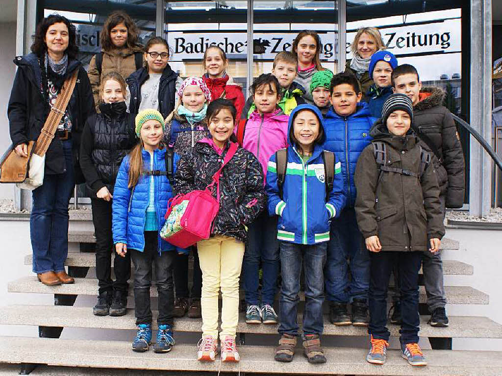 Die Klasse 4b des KinderBildungsZentrum Umkirch mit ihrer Lehrerin Frau Jutta Flsch
