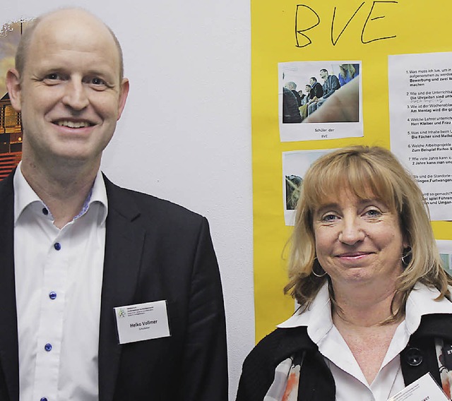 Schulleiter Heiko Vollmer und seine Stellvertreterin Sabine Bayer   | Foto: Ute KIENZLER