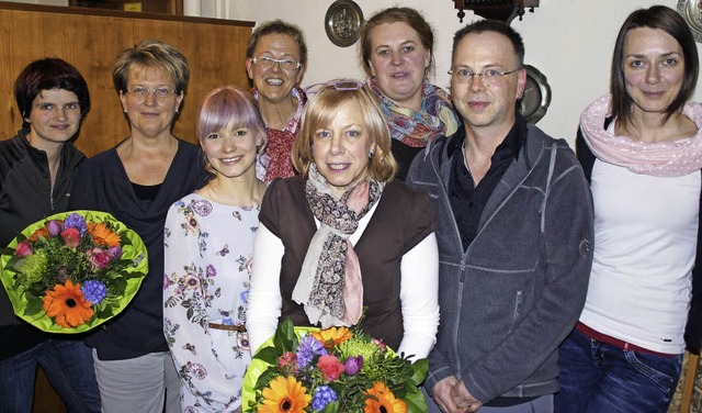 Der neue Vorstand des Schnauer Gewerb...den Denise Drndle (dritte von links).  | Foto: Zvg