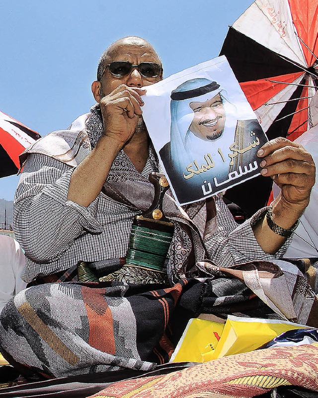 In Taiz untersttzt dieser Jemenit das saudische Eingreifen.   | Foto: AFP