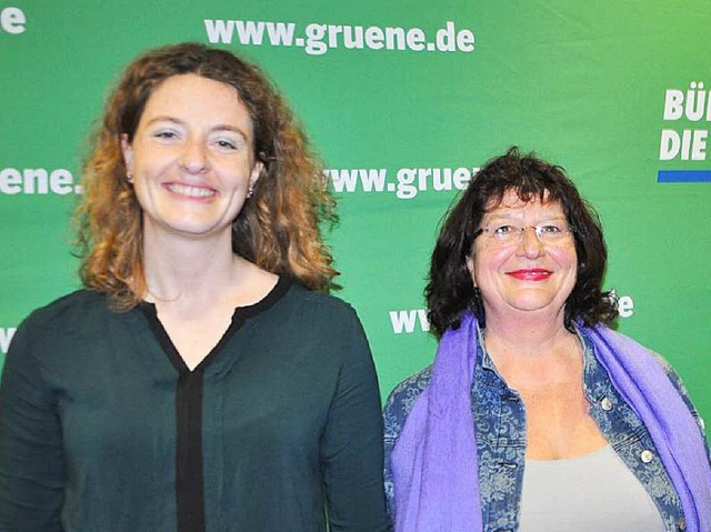 <Text>Treten fr die Grnen zur Landta...kandidatin Saskia Hynek (links)</Text>  | Foto: Rainer Ruther