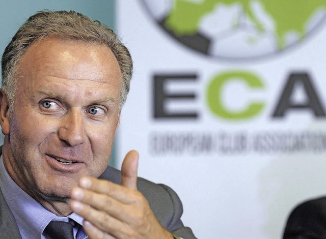 Karl-Heinz Rummenigge soll in die Exek...Europischen Fuball-Union aufrcken.   | Foto: DPA
