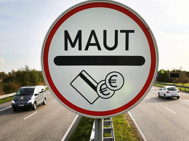 Maut-Schild bei Rostock  | Foto: dpa