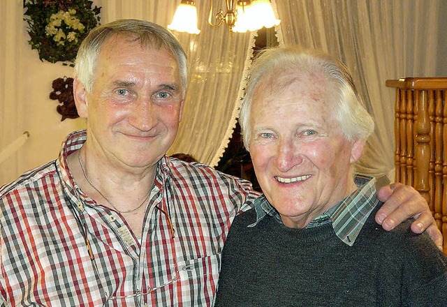 50 Jahre Umberto Pericolini (links) und Horst Brkle Geflgelzuchtverein Lahr  | Foto: Manfred Drbeck