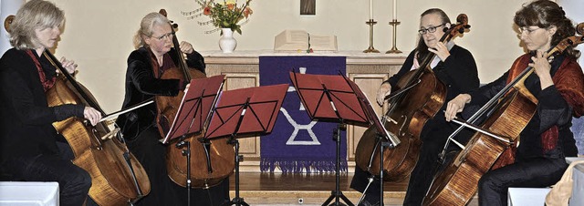 Das Ensemble &#8222;Cello a quattro&#8220; in Hausen   | Foto: georg diehl