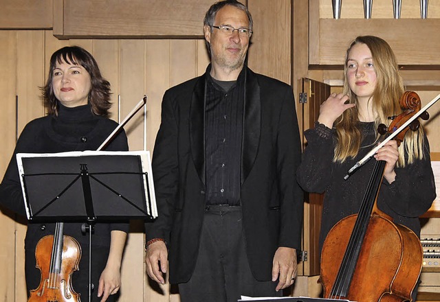 Mit Alexandra Stumpf (Violine), Kathar...anges dem Passionskonzert das Gesicht.  | Foto: Cornelia Liebwein