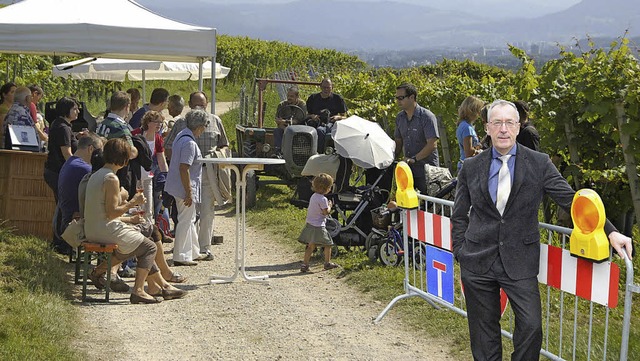 Der Anfang ist gemacht: So wie in unse... der ganze Weinweg abgesperrt werden.   | Foto: BZ