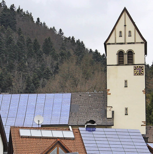 Die evangelische Bergkirche liefert Sonnenstrom.  | Foto: anja bertsch