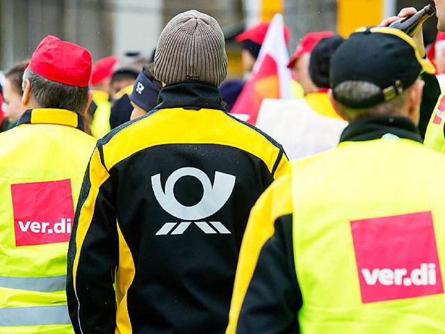 Die Gewerkschaft Verdi organisiert den Streik bei der Post.  | Foto: dpa