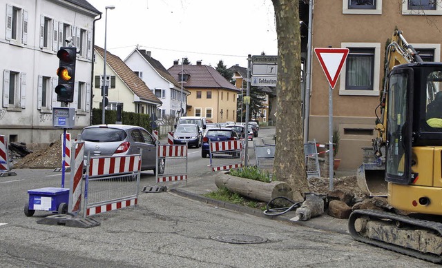 Der Ausbau der Gereutertalstrae in Re...ligt. Die Bauarbeiten haben begonnen.   | Foto: Heidi fssel