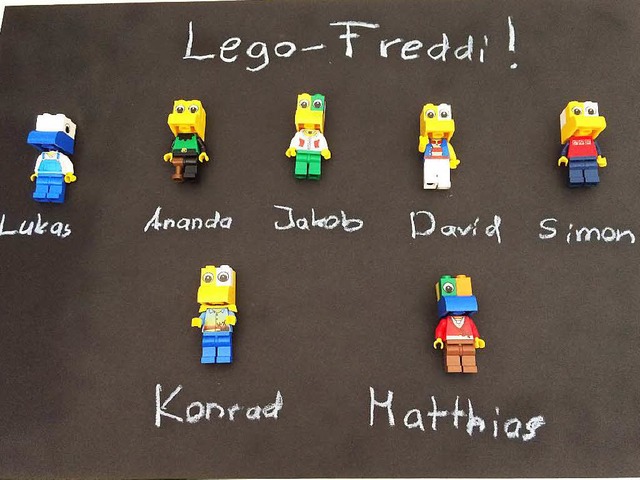 Die Lego-Freddis aus der Kernzeit der Grundschule Kirchzarten   | Foto: Privat